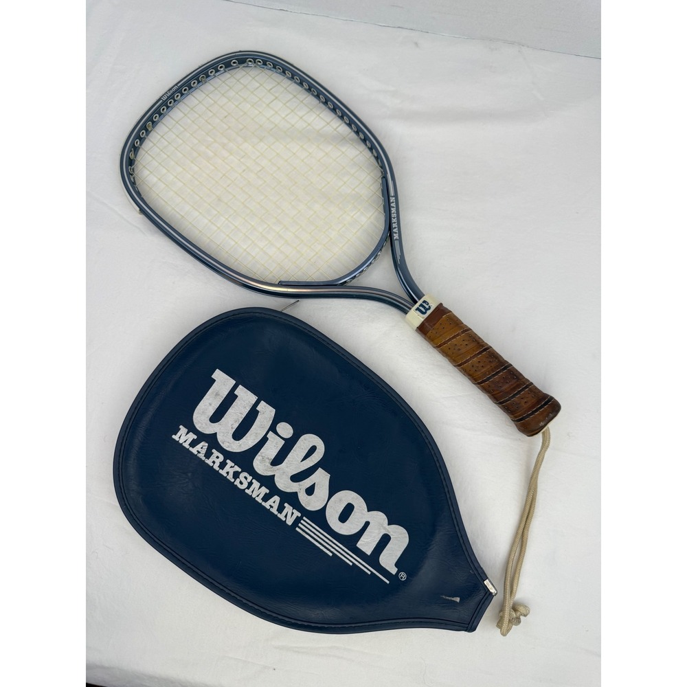 Vintage Racketball Wilson Marksman Racket CO85 with Cover - Picture 4 of 8